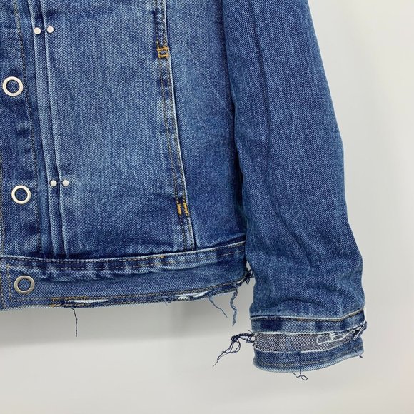 Blank NYC Reversible Jacket Plaid Denim Red Blue American Pie - Picture 16 of 16